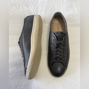 JOHN VARVATOS | Men’s 9.5 | Hattan Lead Gray STAR USA Leather Lace Up Sneakers